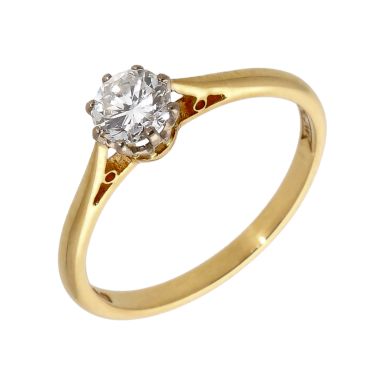Pre-Owned 18ct Yellow Gold 0.45 Carat Diamond Solitaire Ring