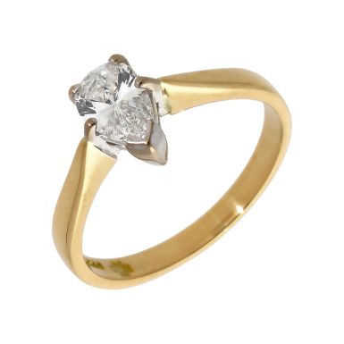Pre-Owned 18ct Gold 0.59 Carat Pear Cut Diamond Solitaire Ring