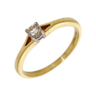 Pre-Owned 18ct Yellow Gold 0.28 Carat Diamond Solitaire Ring