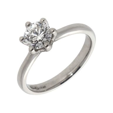 Pre-Owned Platinum 0.71 Carat Diamond Solitaire Ring
