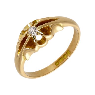 Pre-Owned Vintage 1919 18ct Gold Diamond Solitaire Ring