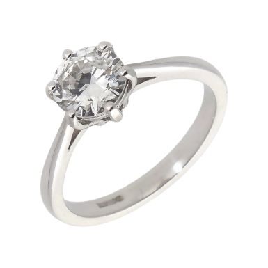 Pre-Owned 18ct White Gold 0.91 Carat Diamond Solitaire Ring