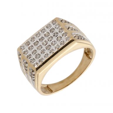 Pre-Owned 9ct Gold 0.50 Carat Diamond Signet Ring