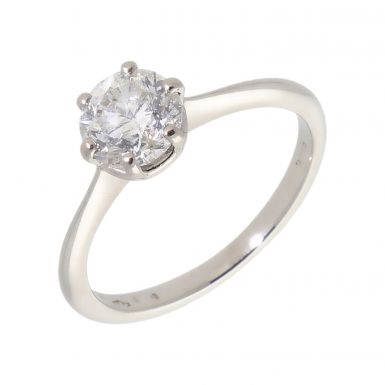 Pre-Owned 18ct White Gold 1.04 Carat Diamond Solitaire Ring
