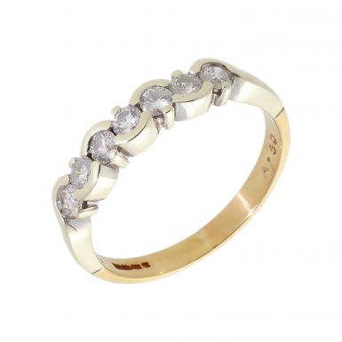 Pre-Owned 9ct Gold 0.50 Carat Diamond Half Eternity Ring