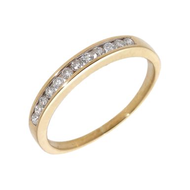 Pre-Owned 9ct Yellow Gold 0.25 Carat Diamond Half Eternity Ring