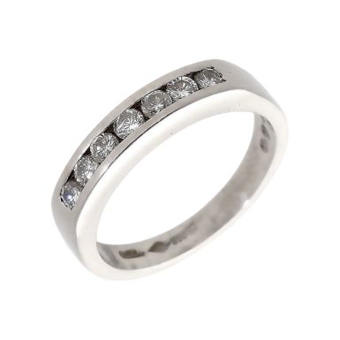 Pre-Owned Palladium 0.30 Carat Diamond Half Eternity Ring