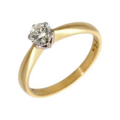 Pre-Owned 18ct Yellow Gold 0.52 Carat Diamond Solitaire Ring