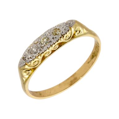 Pre-Owned Vintage 1978 18ct Gold Diamond 5 Stone Dress Ring