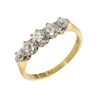 Pre-Owned 18ct Gold 1.03 Carat Diamond 5 Stone Eternity Ring