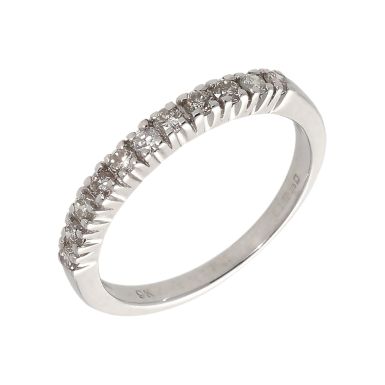 Pre-Owned 9ct White Gold 0.22 Carat Diamond Half Eternity Ring
