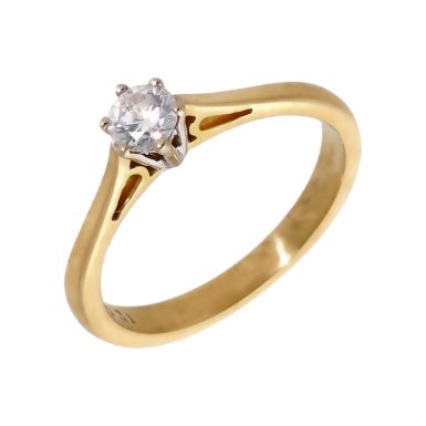 Pre-Owned 18ct Yellow Gold 0.31 Carat Diamond Solitaire Ring