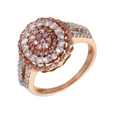 Pre-Owned 9ct Rose Gold Diamond Cluster Ring