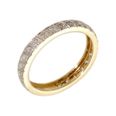 Pre-Owned 9ct Gold 0.15 Carat Diamond Set Full Band Ring