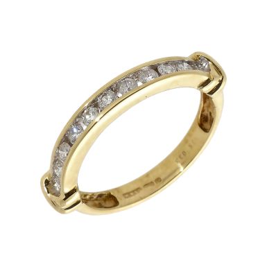 Pre-Owned 9ct Yellow Gold 0.33 Carat Diamond Half Eternity Ring