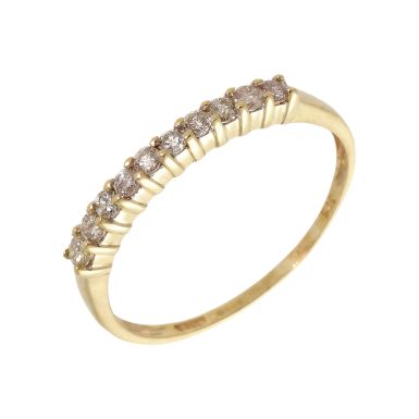 Pre-Owned 9ct Yellow Gold 0.33 Carat Diamond Half Eternity Ring
