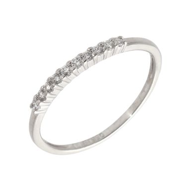 Pre-Owned Platinum 0.15 Carat Diamond Half Eternity Ring