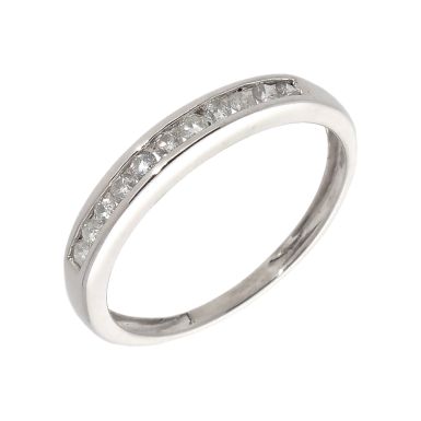 Pre-Owned 9ct White Gold 0.25 Carat Diamond Half Eternity Ring
