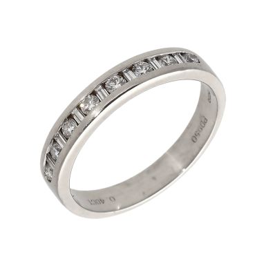 Pre-Owned Palladium 0.40 Carat Diamond Half Eternity Ring