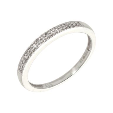 Pre-Owned 9ct White Gold Diamond Half Eternity Ring