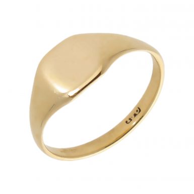 Pre-Owned 9ct Yellow Gold Polished Signet Ring