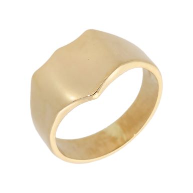 Pre-Owned 9ct Yellow Gold Shield Signet Ring