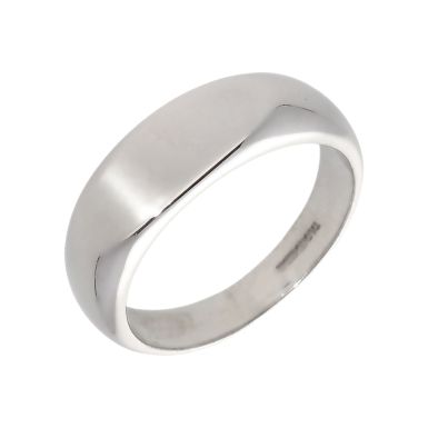Pre-Owned 9ct White Gold Polished Signet Ring