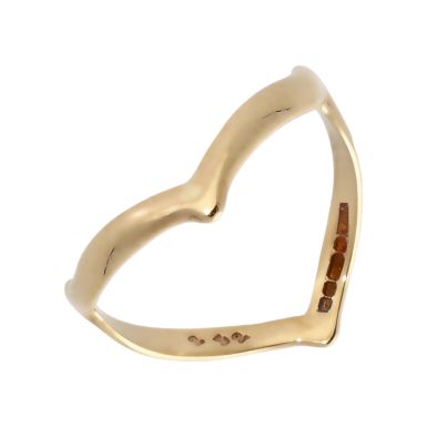 Pre-Owned 9ct Yellow Gold Full Double Wishbone Ring