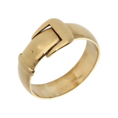 Pre-Owned 9ct Yellow Gold Polished Buckle Band Ring
