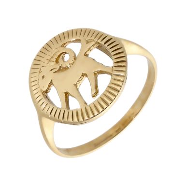 Pre-Owned 9ct Yellow Gold Capricorn Horoscope Dress Ring