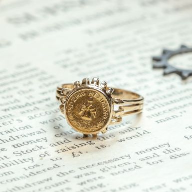 Pre-Owned Vintage 1974 Mexican Coin Ring