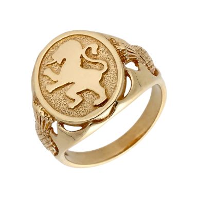 Pre-Owned Vintage 1979 9ct Gold Scottish Thistle Signet Ring
