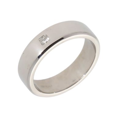 Pre-Owned Platinum Diamond Set 6mm Wedding Band Ring