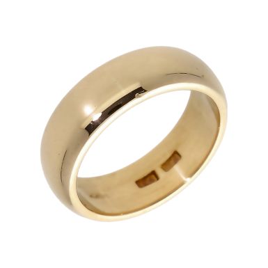 Pre-Owned 9ct Yellow Gold Heavy 6mm Wedding Band Ring