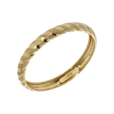 Pre-Owned 9ct Yellow Gold Lightweight Hollow Patterned Band Ring
