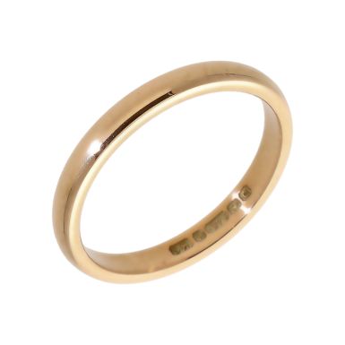 Pre-Owned Vintage 1940 9ct Yellow Gold 2.5mm Wedding Band Ring