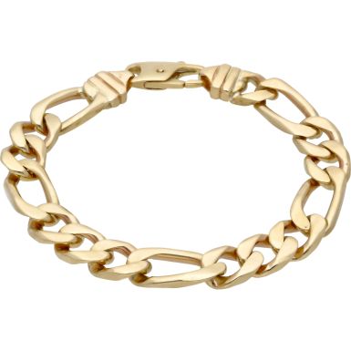 Pre-Owned 9ct Yellow Gold 8.5 Inch Heavy Figaro Bracelet