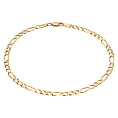 Pre-Owned 9ct Yellow Gold 10.5 Inch Figaro Anklet