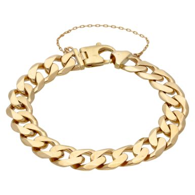 Pre-Owned 9ct Yellow Gold 9 Inch Heavy Curb Bracelet