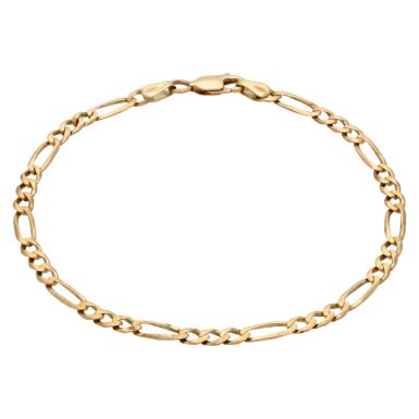 Pre-Owned 9ct Yellow Gold 7.5 Inch Figaro Bracelet
