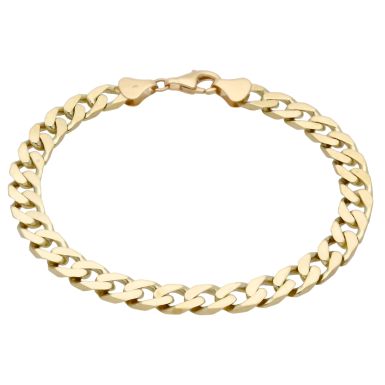 Pre-Owned 9ct Yellow Gold 8.5 Inch Curb Bracelet