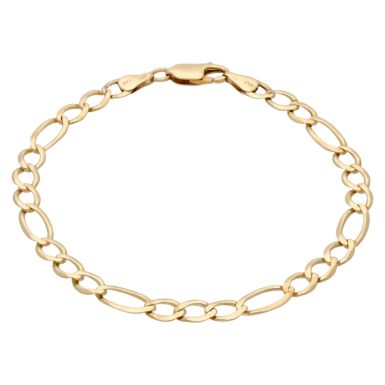 Pre-Owned 9ct Yellow Gold 8.5 Inch Figaro Bracelet