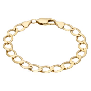 Pre-Owned 9ct Yellow Gold 6.75 Inch Curb Bracelet