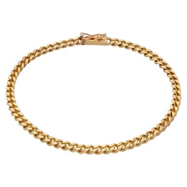 Pre-Owned 9ct Yellow Gold 8 Inch Tight Curb Link Bracelet