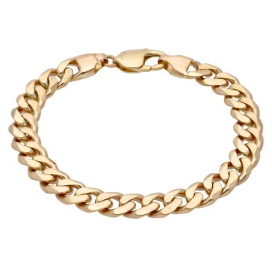 Pre-Owned 9ct Yellow Gold 8.5 Inch Heavy Curb Bracelet