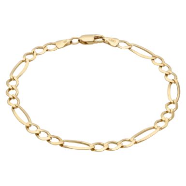 Pre-Owned 9ct Yellow Gold 8 Inch Figaro Bracelet