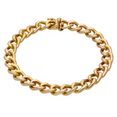 Pre-Owned 9ct Yellow Gold 8.25 Inch Hollow Curb Bracelet
