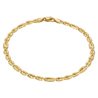 Pre-Owned 18ct Yellow Gold 8.5 Inch Fancy Link Bracelet