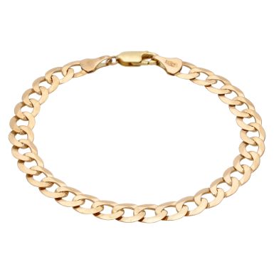 Pre-Owned 9ct Yellow Gold 7.25 Inch Curb Bracelet