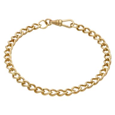 Pre-Owned 9ct Yellow Gold 7.5 Inch Albert Style Curb Bracelet
